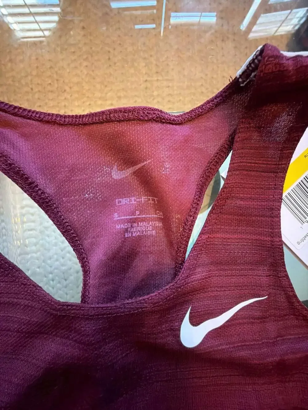 Nike Dri-FIT Tank Top Size S Red Athletic Racerback